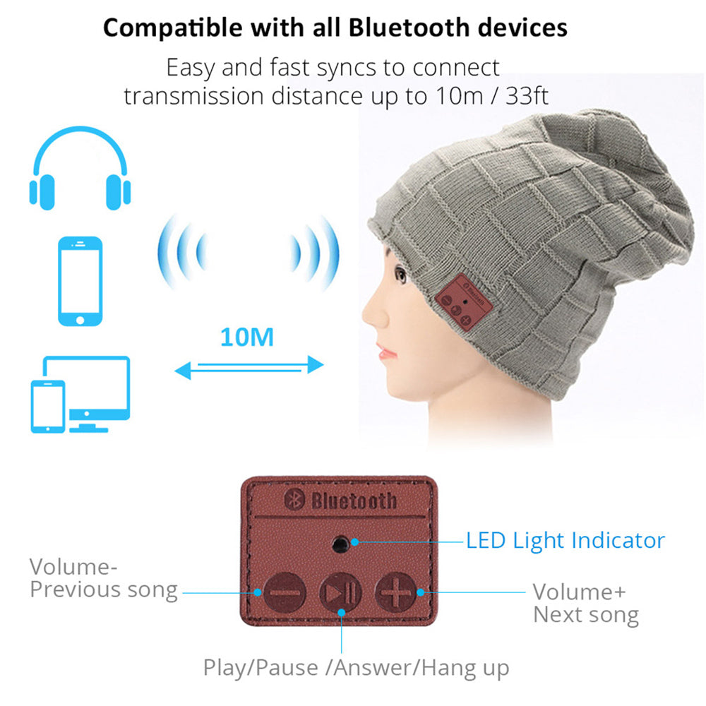 RG5 Bluetooth Beanie Hat Bluetooth Speaker Hat Adjustable Bluetooth Cap Wireless Smart Speakerphone Cap for Outdoor Sports RG5 Bluetooth Beanie Hat Bluetooth Speaker Hat Adjustable Bluetooth Cap Wireless Smart Speakerphone Cap for Outdoor Sports